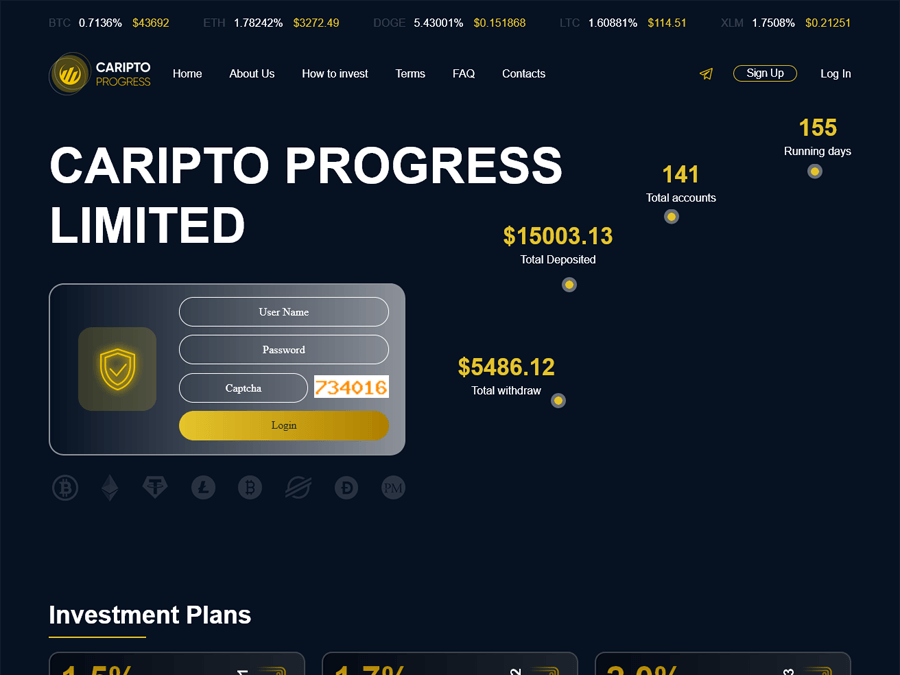 Cariptoprogress - редизайн HYIP-средника: 1.5% на 10 дней, депозиты от $10