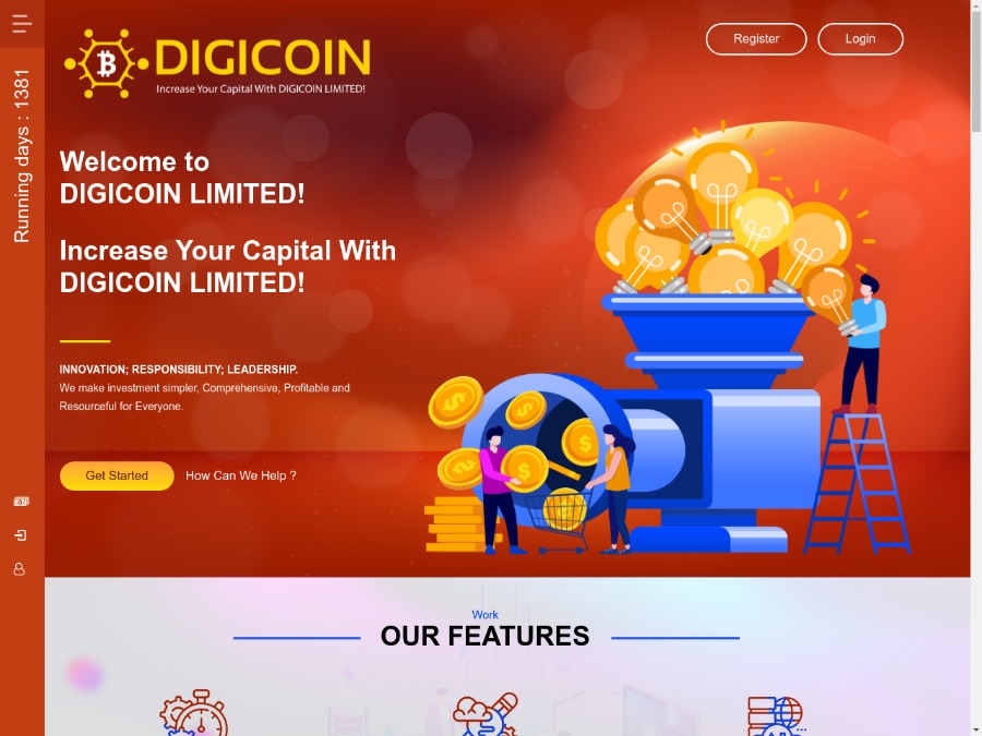 Digicoin Limited - пассивный доход в интернете: 1% на 3 дня + возврат депо