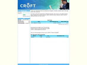 Croft Fund - партизан с доходом 0.21% на 15 дней, возврат депозита, от $10