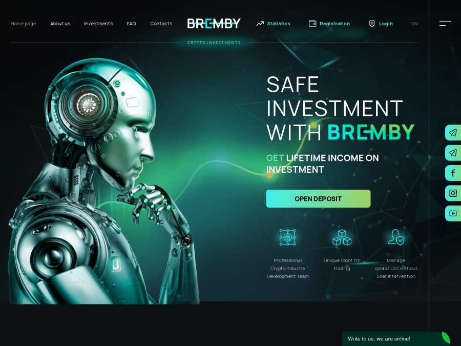 Bremby - хайп с начислениями от 0.7% ежедневно до вывода 200%, вход $10