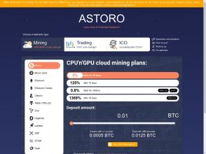 Astoro - автовыплаты без регистрации: +5% на 25 будней, 50 USDT / 100 TRX