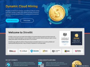 ShineBit Limited - сверхдоходный проект на Bitcoin, ежедневный доход +10%