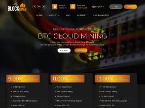 Blockminer - высокодоходный псевдо майнинг Bitcoin с доходом от +144%