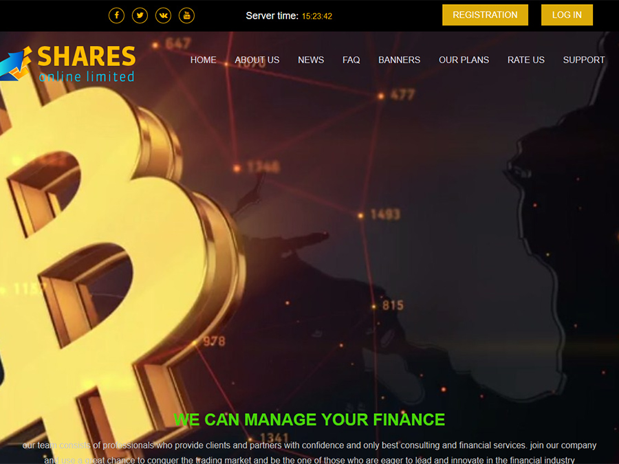 Shares Online Limited - краткосрочные вклады в Bitcoin и USD от 105% в день