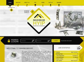 MaximumHyip - капиталовложения на 5 – 90 дней с доходом от 2.5% в сутки