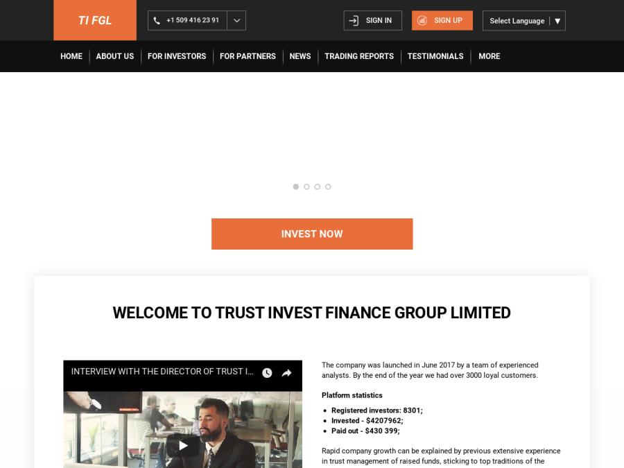 Trust-Invest LP - среднедоходные вклады в системе AnyPay под +1% в сутки