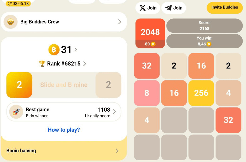 Bcoin 2048 - аналог игры 2048 от топовых разрабочиков, свой токен $Bcoin