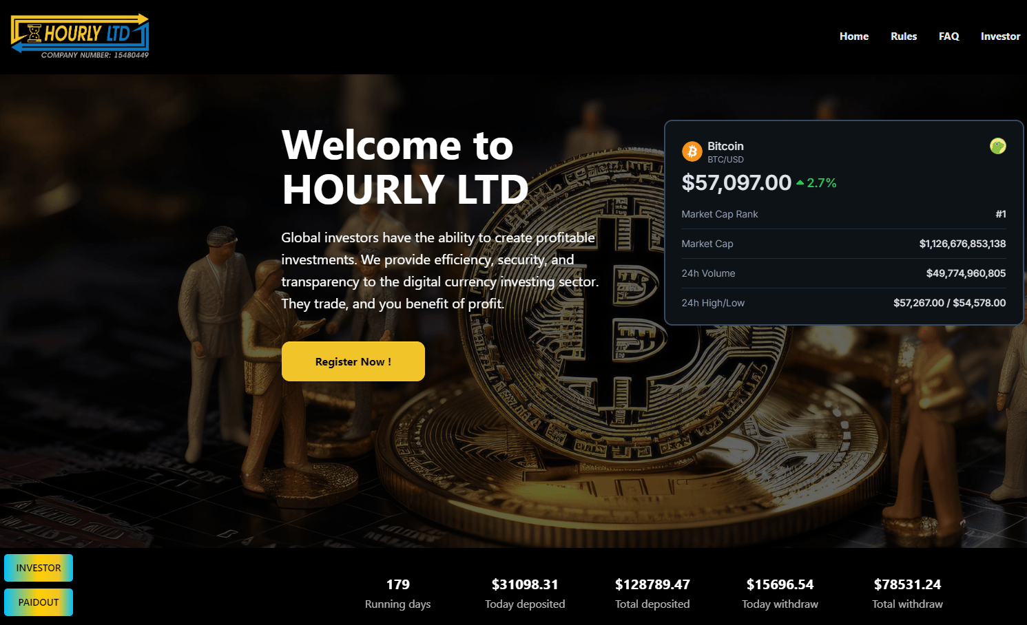 Hourly Exchange Ltd - 1.42% почасово на 72ч, депо включен, ePayCore от $10