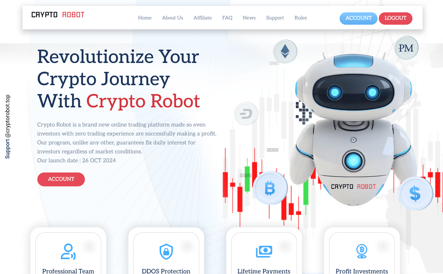 CryptoRobot - сверхприбыльная копилка: 3 - 6% в день, от $20 + СТРАХОВКА