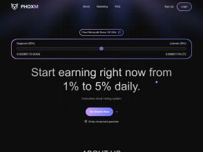 Phoxm - Mining - облачный майнинг DOGE - LTC, бонус 100 Gh/s + СТРАХОВКА
