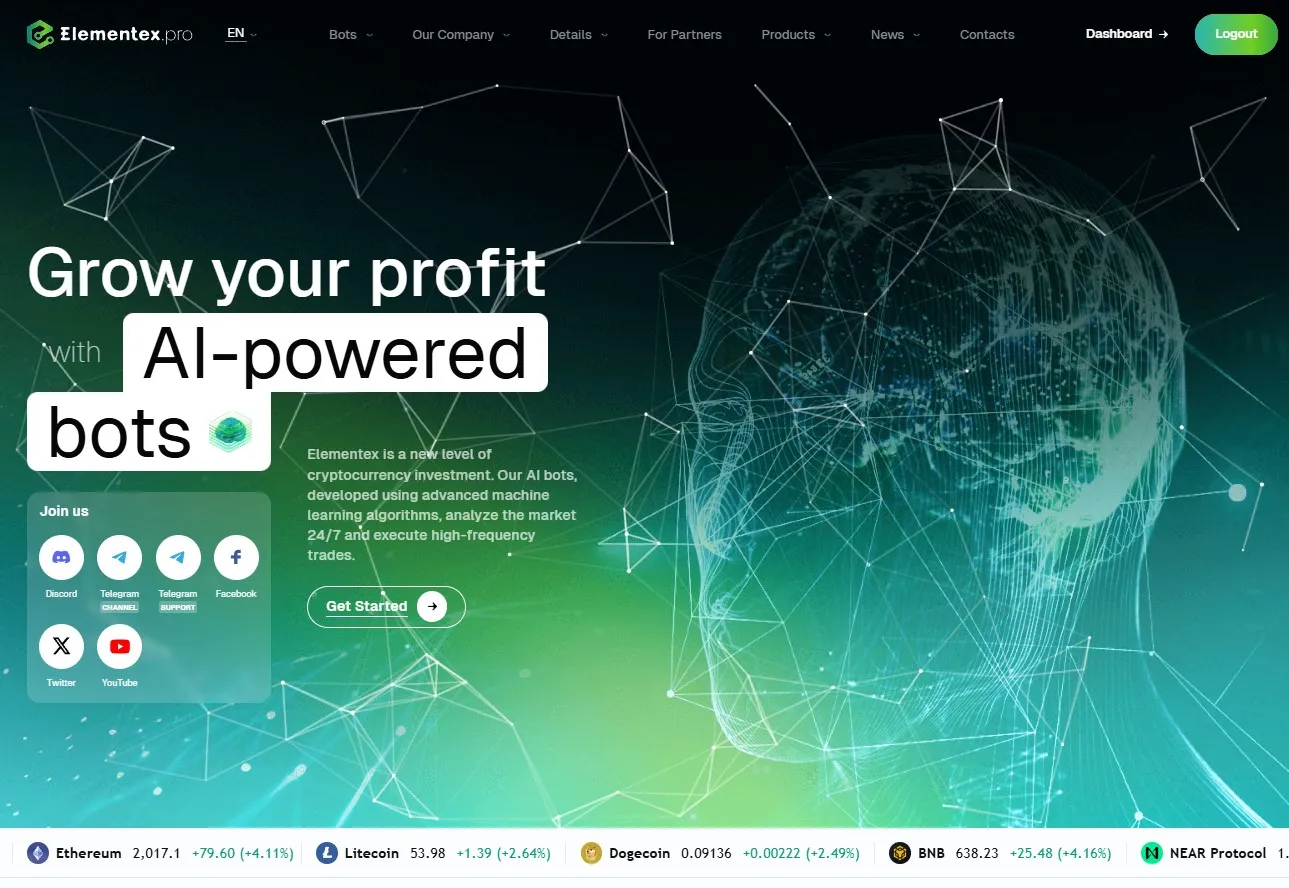 Elementex - заработок на AI ботах: 1.57% на 17 будней, от $15 + СТРАХОВКА
