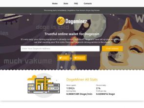 DogeMiner - псевдомайнинг Dogecoin, майнинг на автомате, автовыплаты